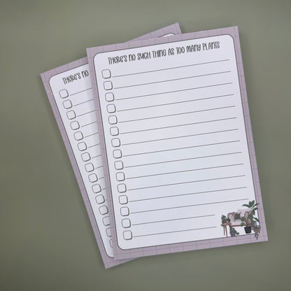 Too Many Plants - Notepad