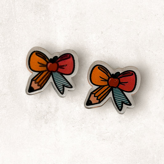 Bow Pencil/Paper Studs