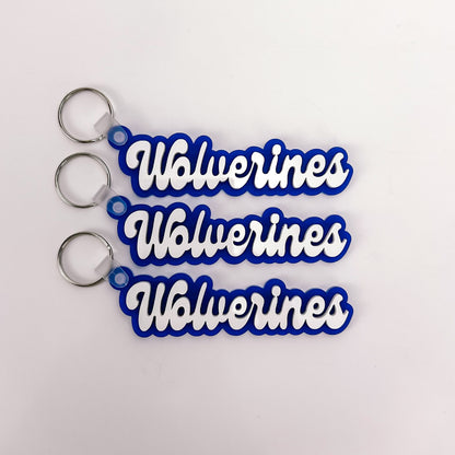 Wolverines - School Spirit Acrylic Keychain