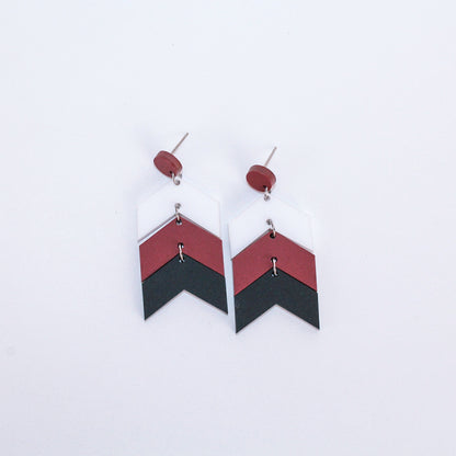 W/M/B - Chevron SS Dangles