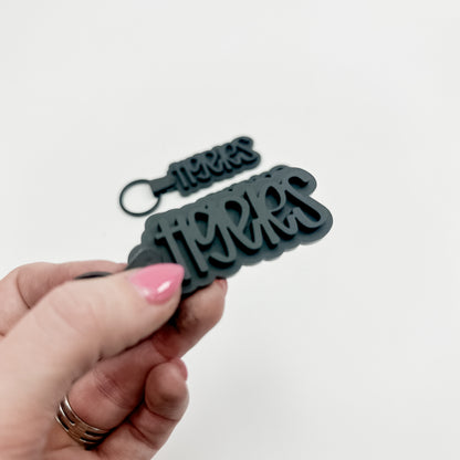 Tigers - Black School Spirit Acrylic Keychain