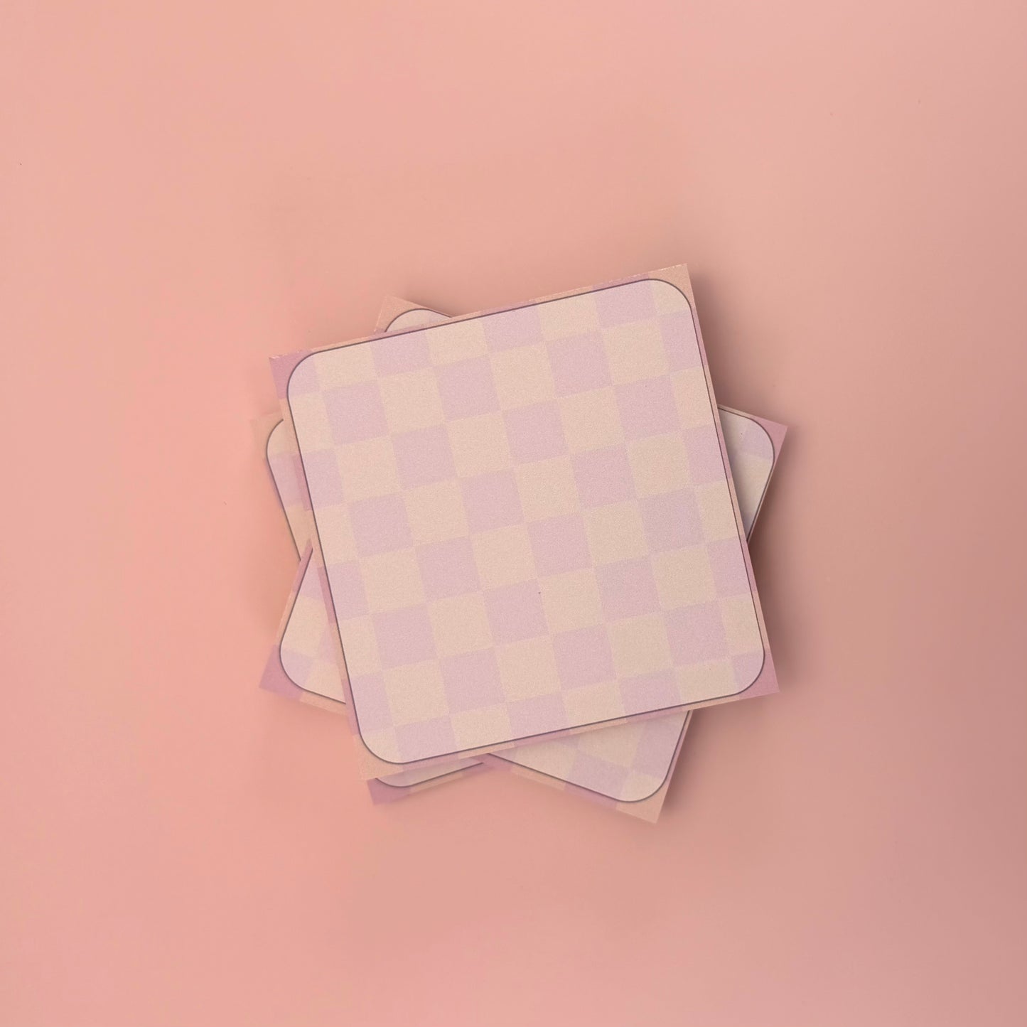 Pink Orange Checkered - Small Notepad