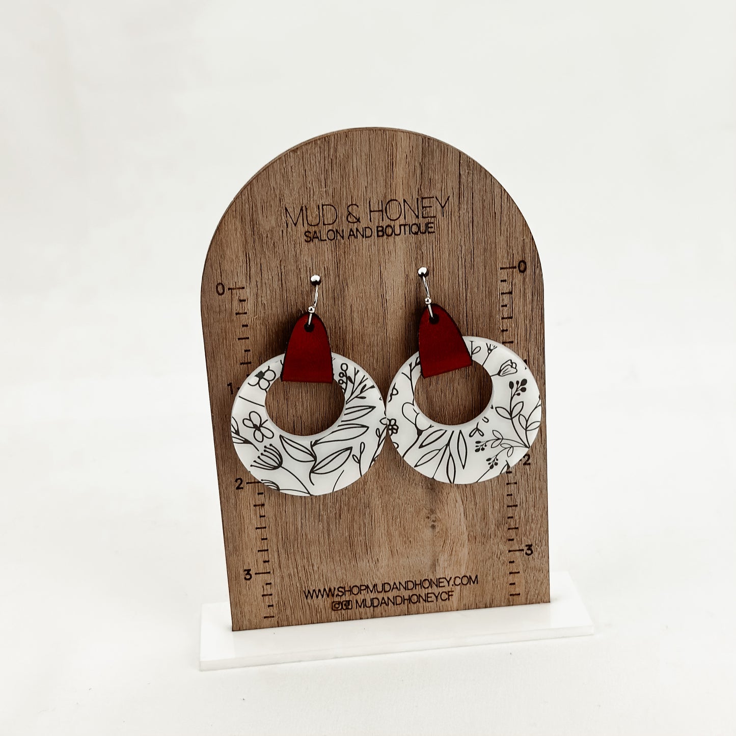 Leather Wildflower - Earrings