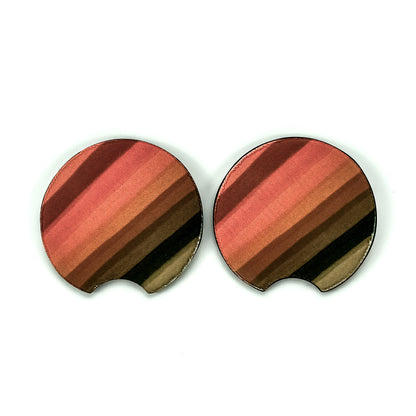 Car Coaster Set  - Sunset Stripes