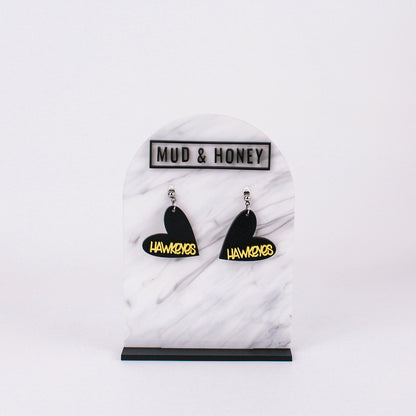 Hawkeyes - Heart SS Dangles