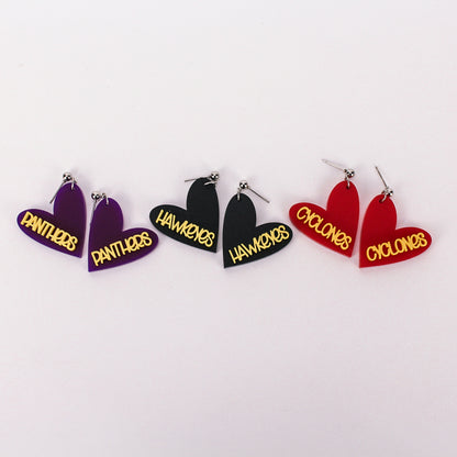 Hawkeyes - Heart SS Dangles