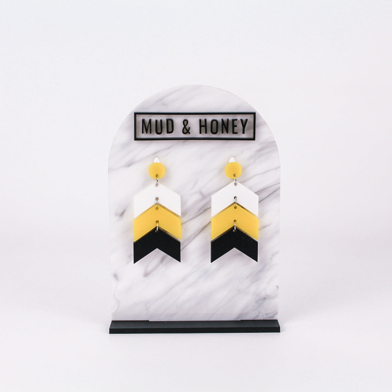 W/Y/B - Chevron SS Dangles