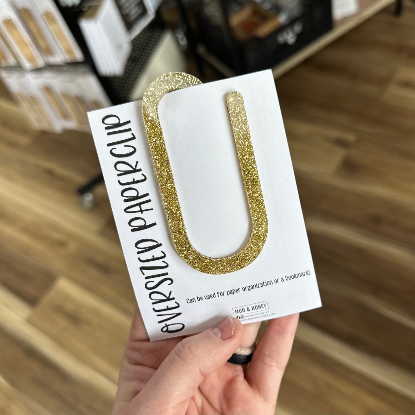 Gold Oversized Paperclip