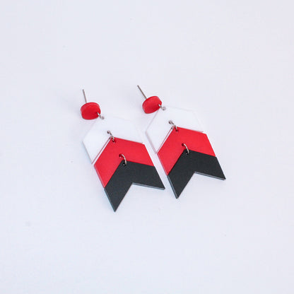 W/R/B - Chevron SS Dangles