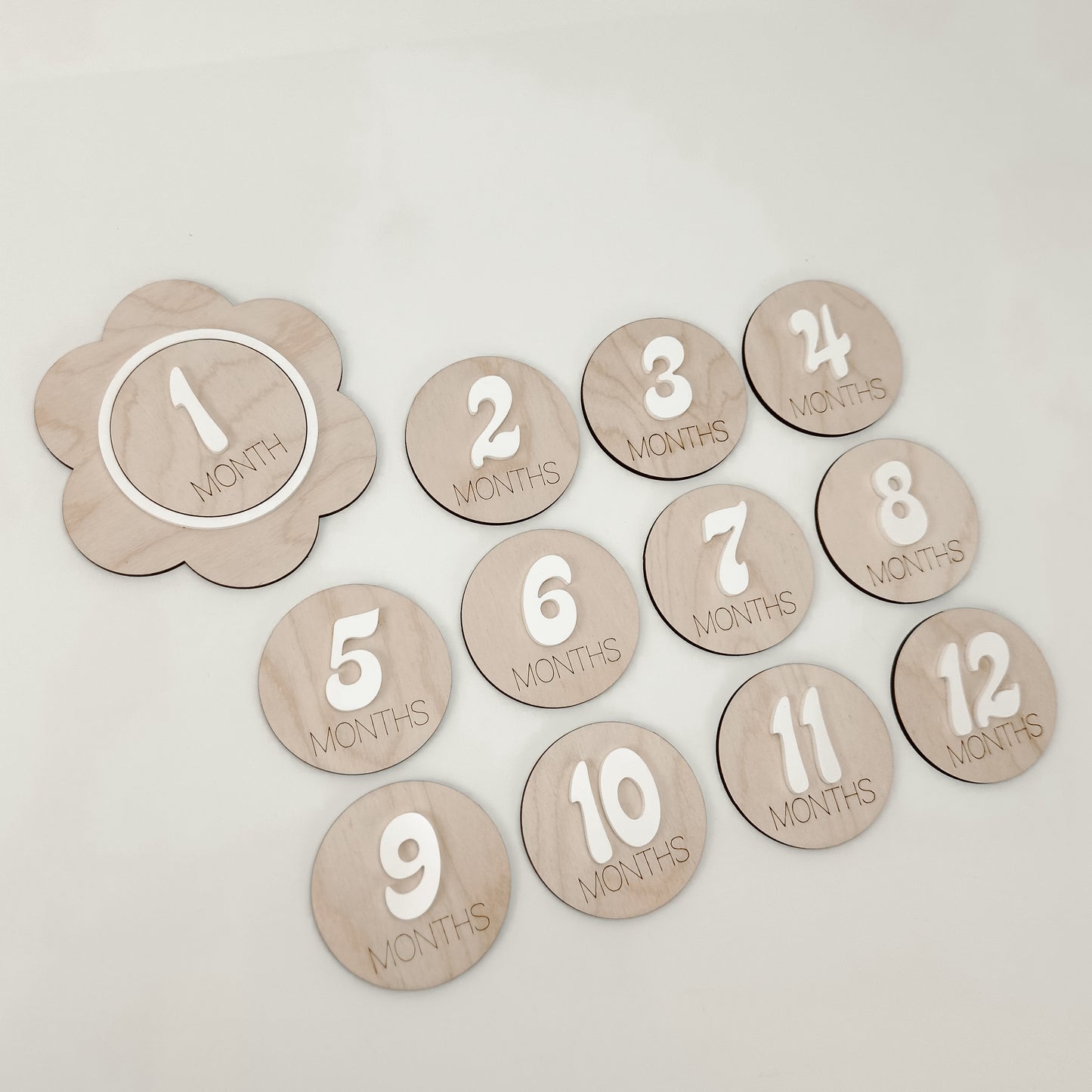 Interchangable Flower Baby Monthly Markers