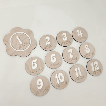 Interchangable Flower Baby Monthly Markers