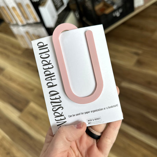 Dusty Pink Oversized Paperclip