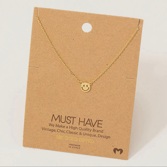 Mini Smiley Face - Necklace