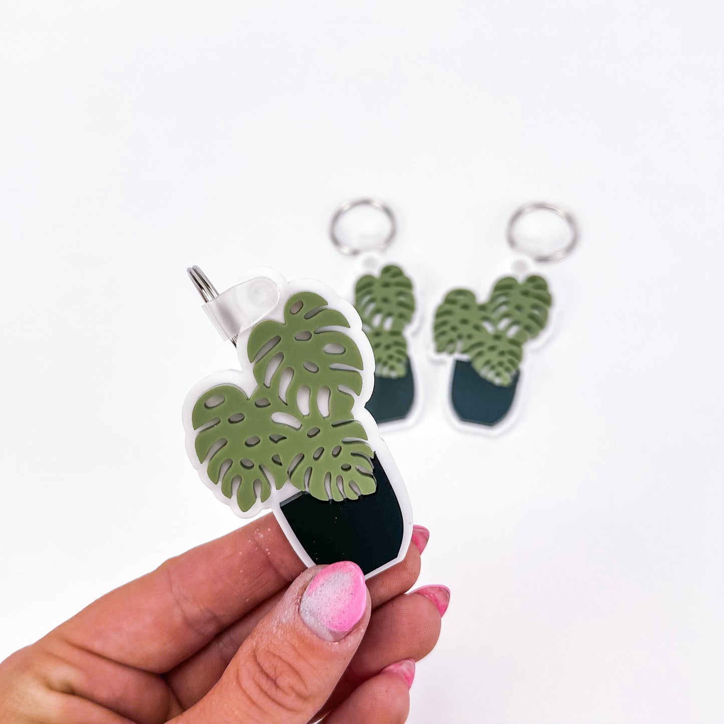 Monstera Plant - Keychain
