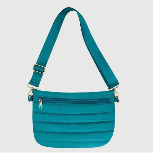 Puffer Messenger Bag - Teal