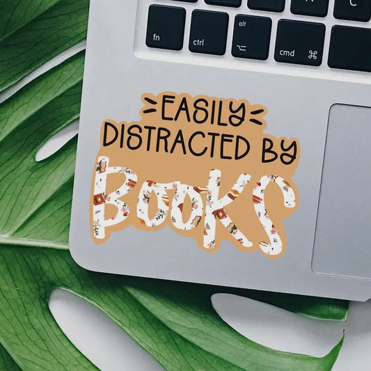 Easily Distracted by Books - Sticker
