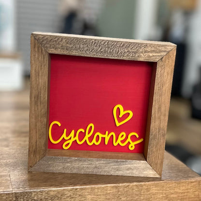 Cyclones - 6" SS Square Sign