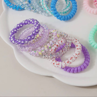 Color Hair Tie Set - Purple