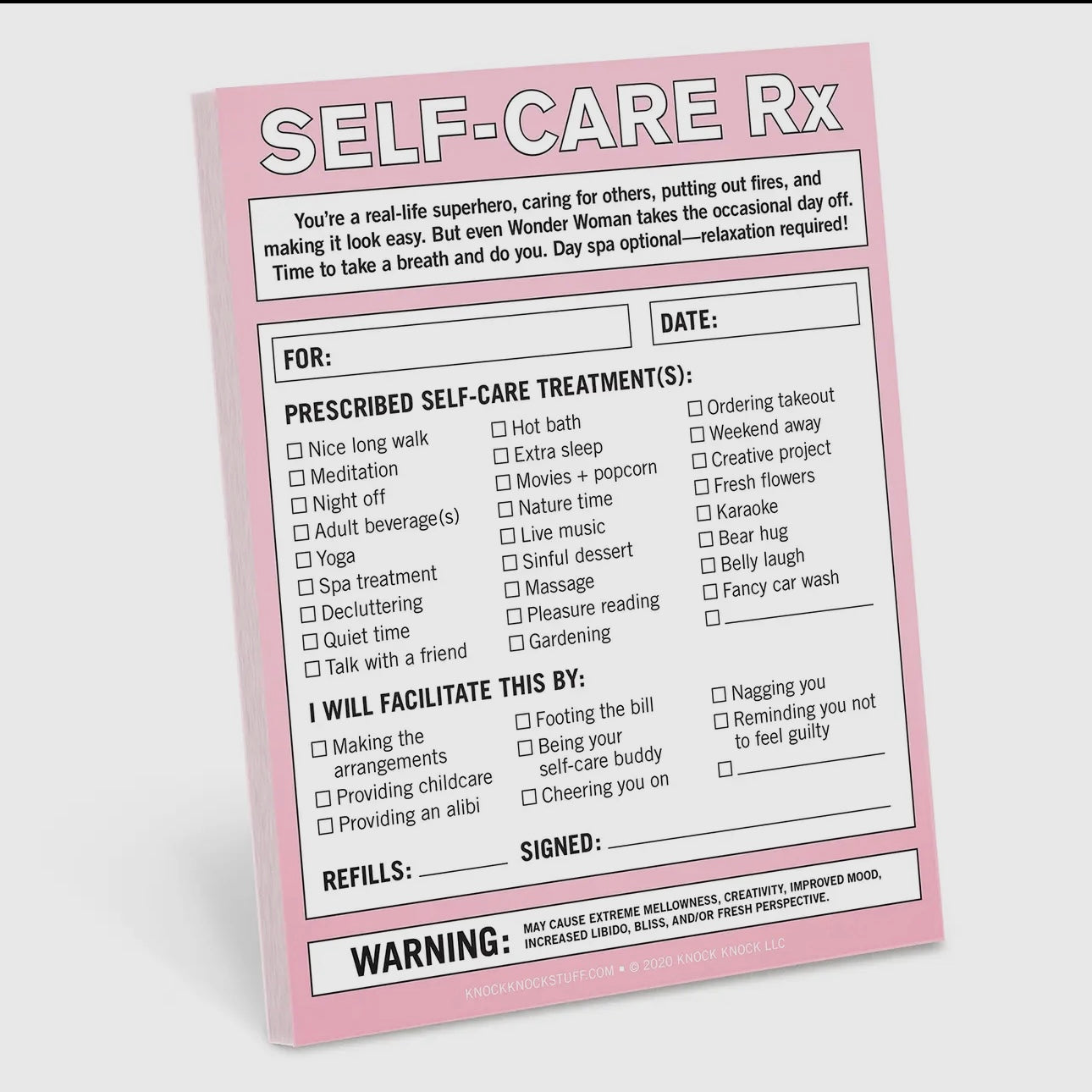 Self-Care Notepad