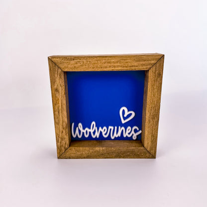 Wolverines - 6" SS Square Sign