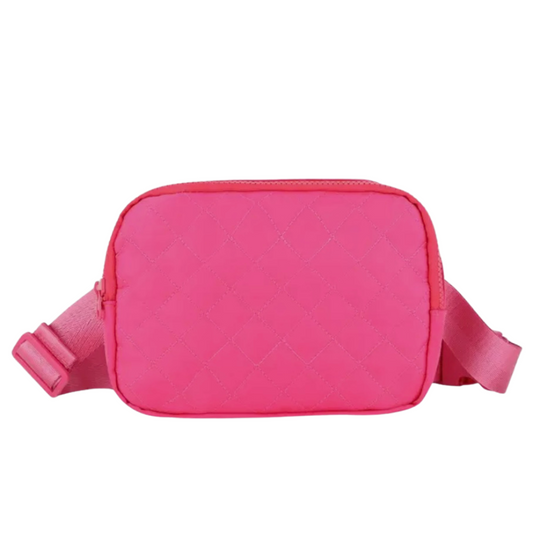 Quilted Belt Bag - Fuchsia