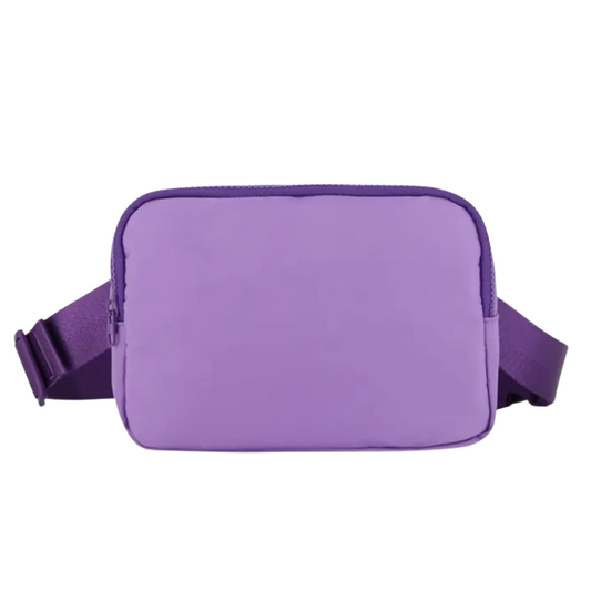 Quilted Belt Bag - Purple