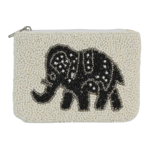 Beaded Coin Purse - Elephant