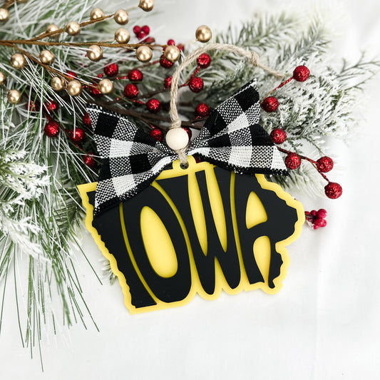 Oversized Iowa Y/B - Ornament
